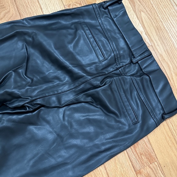 Zara black faux leather pants size Small - Picture 4 of 6